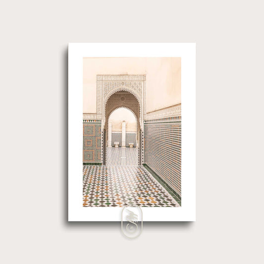 Colorful Islamic poster showcasing cultural richness and heritage in Morocco