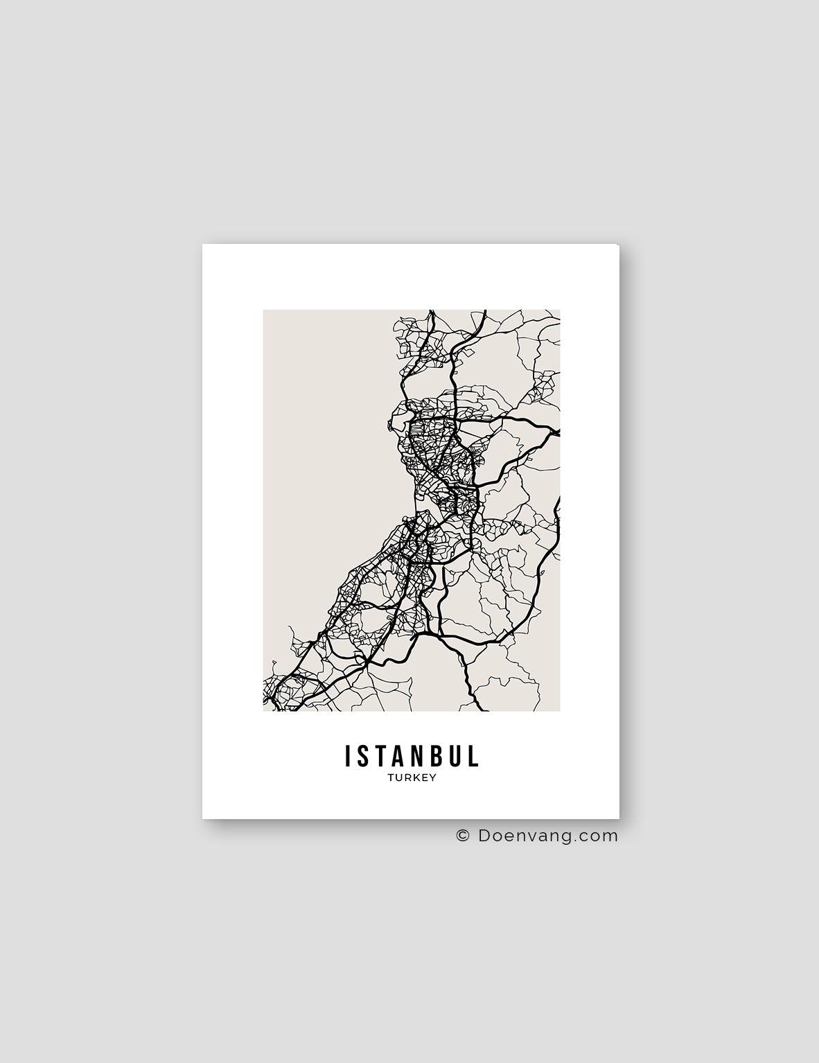 Beige Street Map, Istanbul - Doenvang