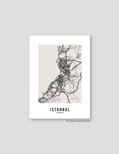 Beige Street Map, Istanbul - Doenvang