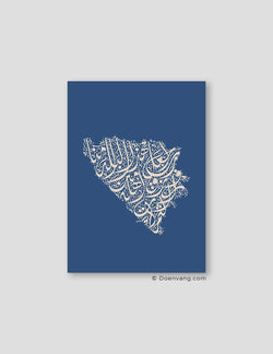Calligraphy Bosnia, Blue / Beige - Doenvang