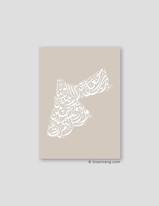 Calligraphy Jordan, Stone / White - Doenvang