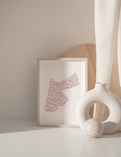 Calligraphy Jordan, White / Pink - Doenvang