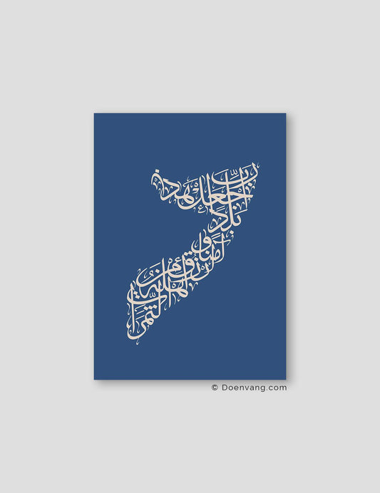 Calligraphy Somalia, Blue / Beige - Doenvang