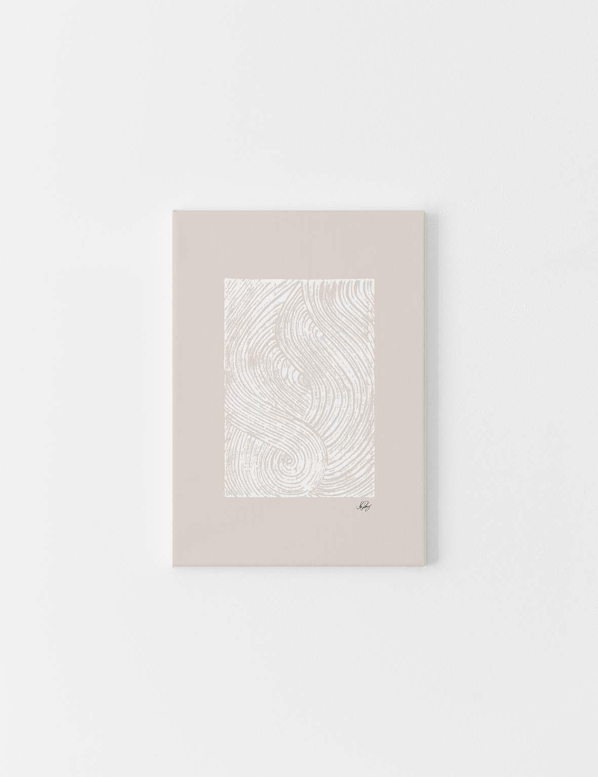 CANVAS | Allah Stamped, White on Beige - Doenvang