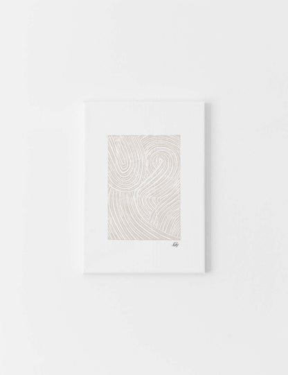 CANVAS | Muhammad PBUH Stamped, Beige on White - Doenvang