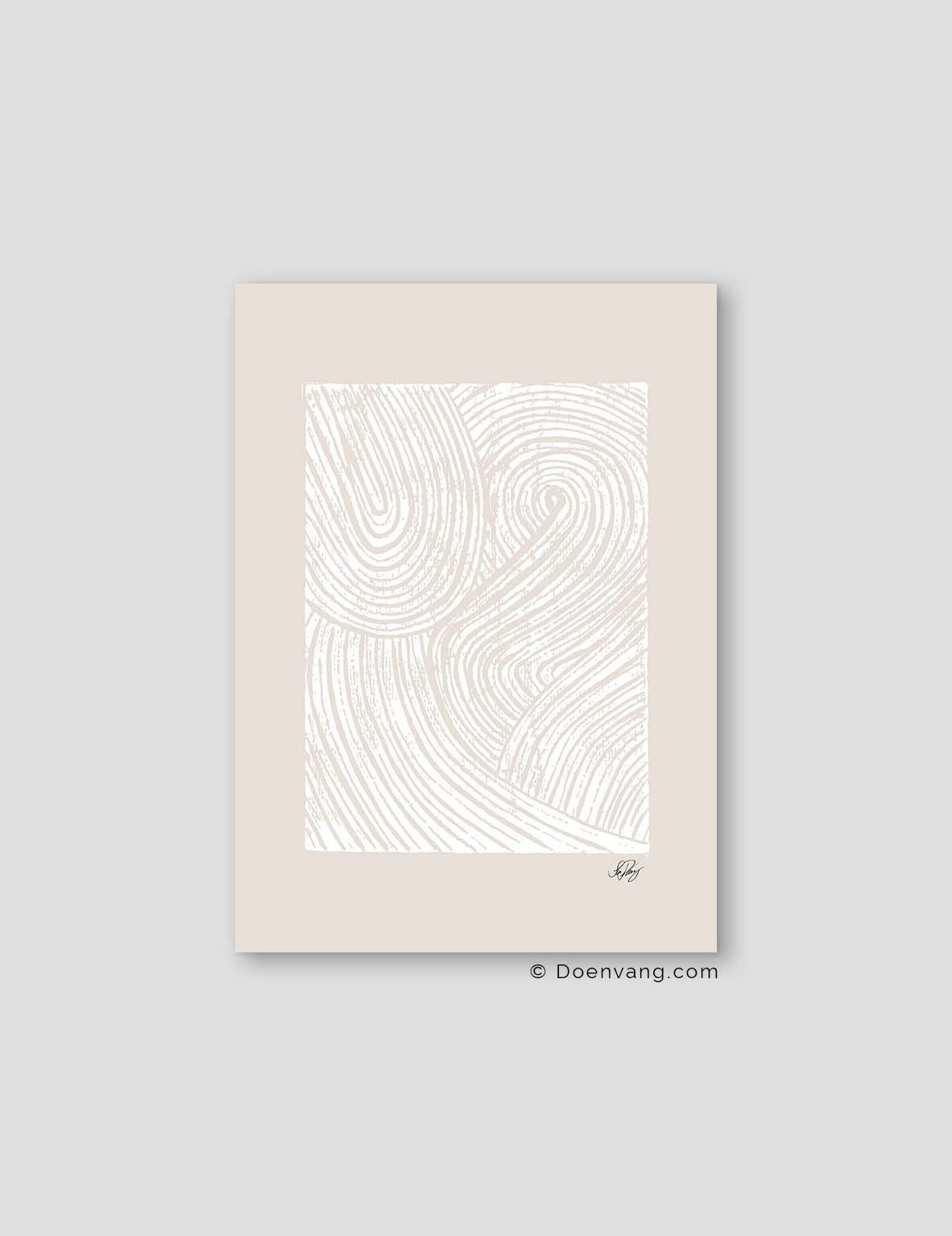 Handmade Muhammad (PBUH) Shapes | White on Beige - Doenvang