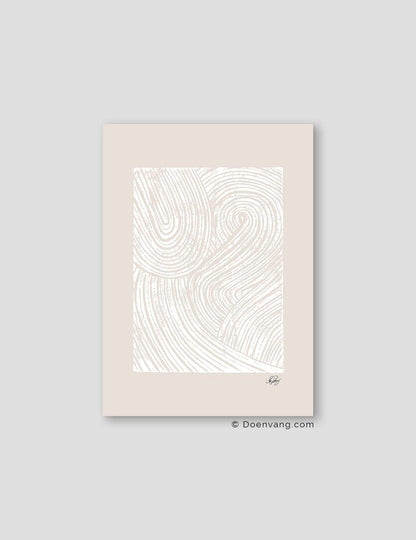 Handmade Muhammad (PBUH) Shapes | White on Beige - Doenvang