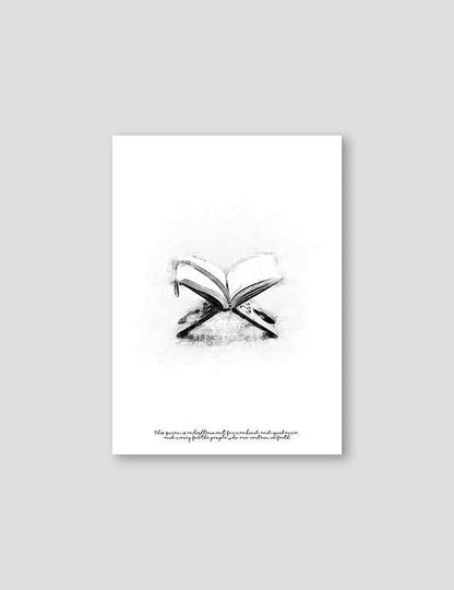Quran Watercolor, Grey - Doenvang