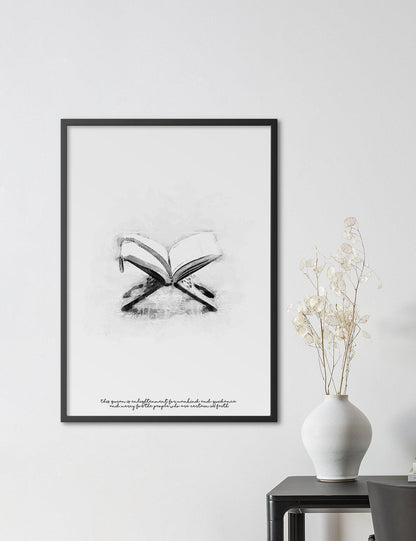 Quran Watercolor, Grey - Doenvang