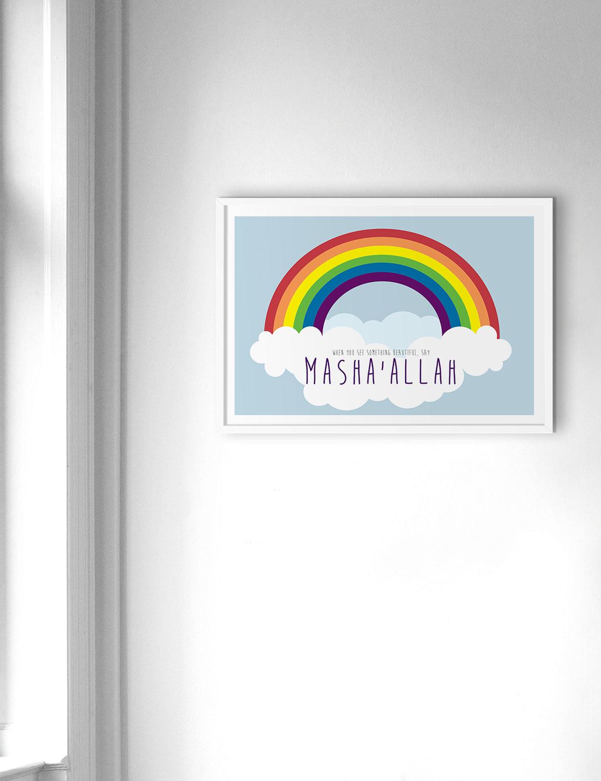 Rainbow MashaAllah Blue - Doenvang