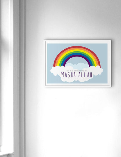 Rainbow MashaAllah Blue - Doenvang